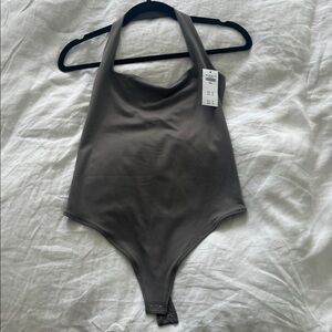 Abercrombie & Fitch Soft Gray Halter Bodysuit - NWT